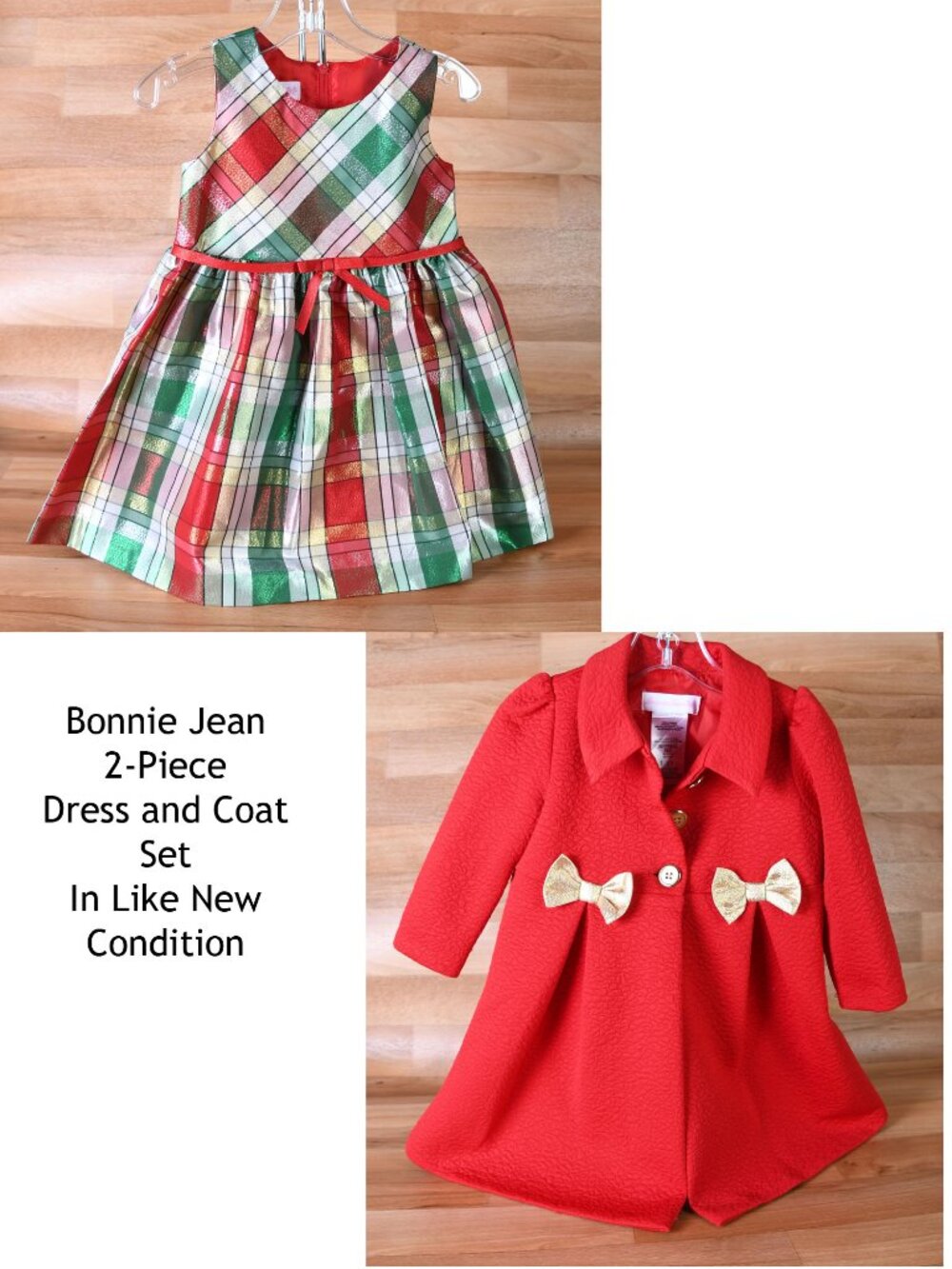 Holiday dress and coat set- Toddler size 2T